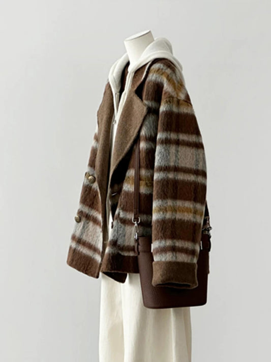 H1881 Plaid Coat