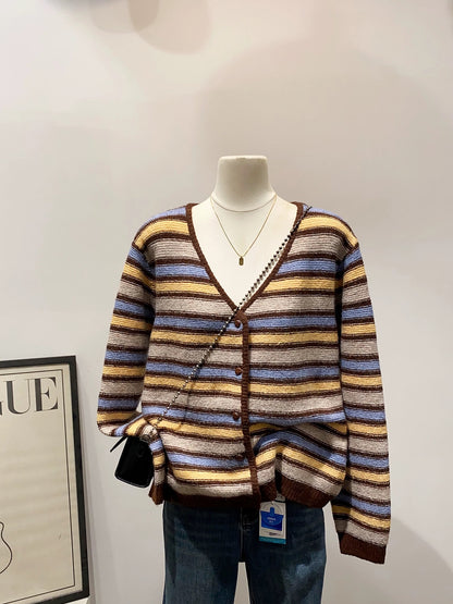 H2120 Striped Cardigan