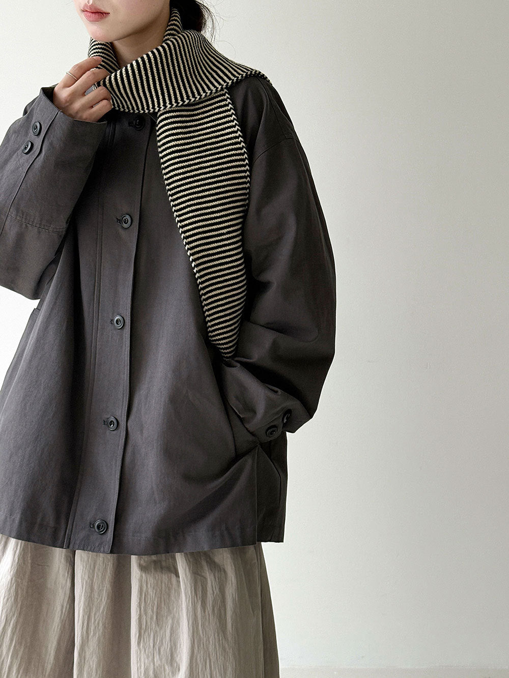 H2945 stylish trench coat
