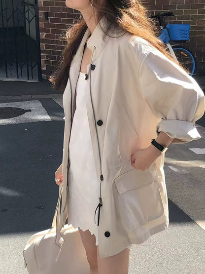 H2948 stylish trench coat