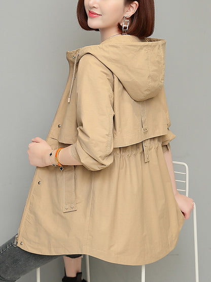 H2961 stylish trench coat