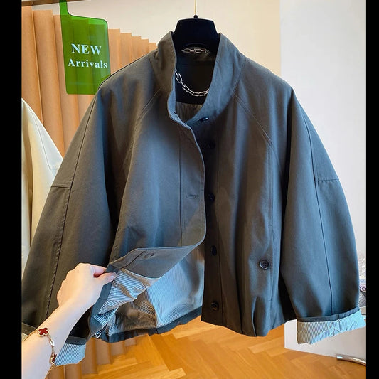 H3031 stylish trench coat