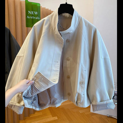 H3001 stylish trench coat