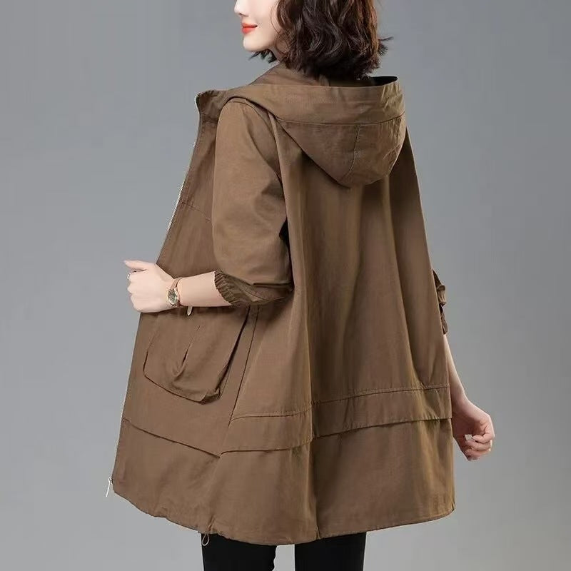 H3043 Korean style trench coat