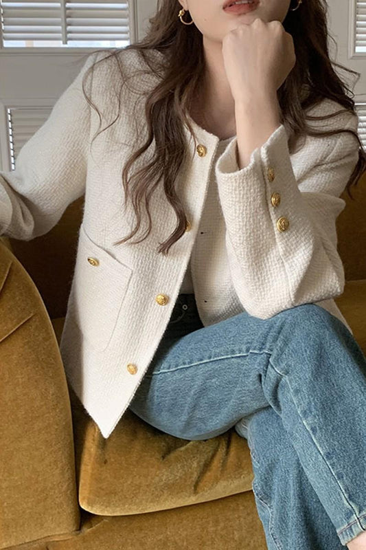 H3088 suit collar trench coat