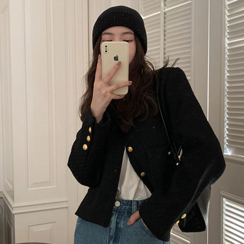 H3089 suit collar trench coat