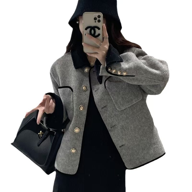 H3093 suit collar trench coat