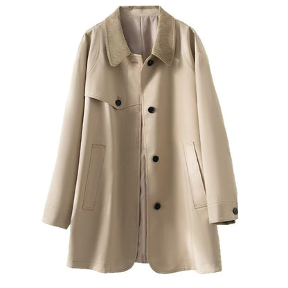 H3094 suit collar trench coat
