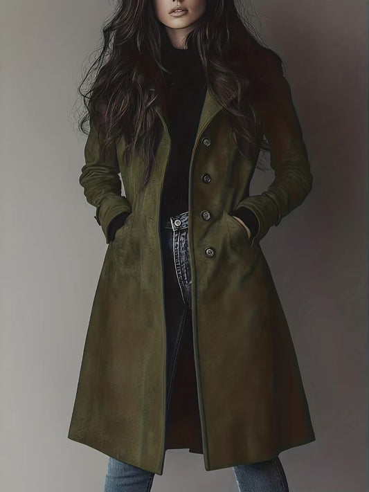 H3098 Leather trench coat