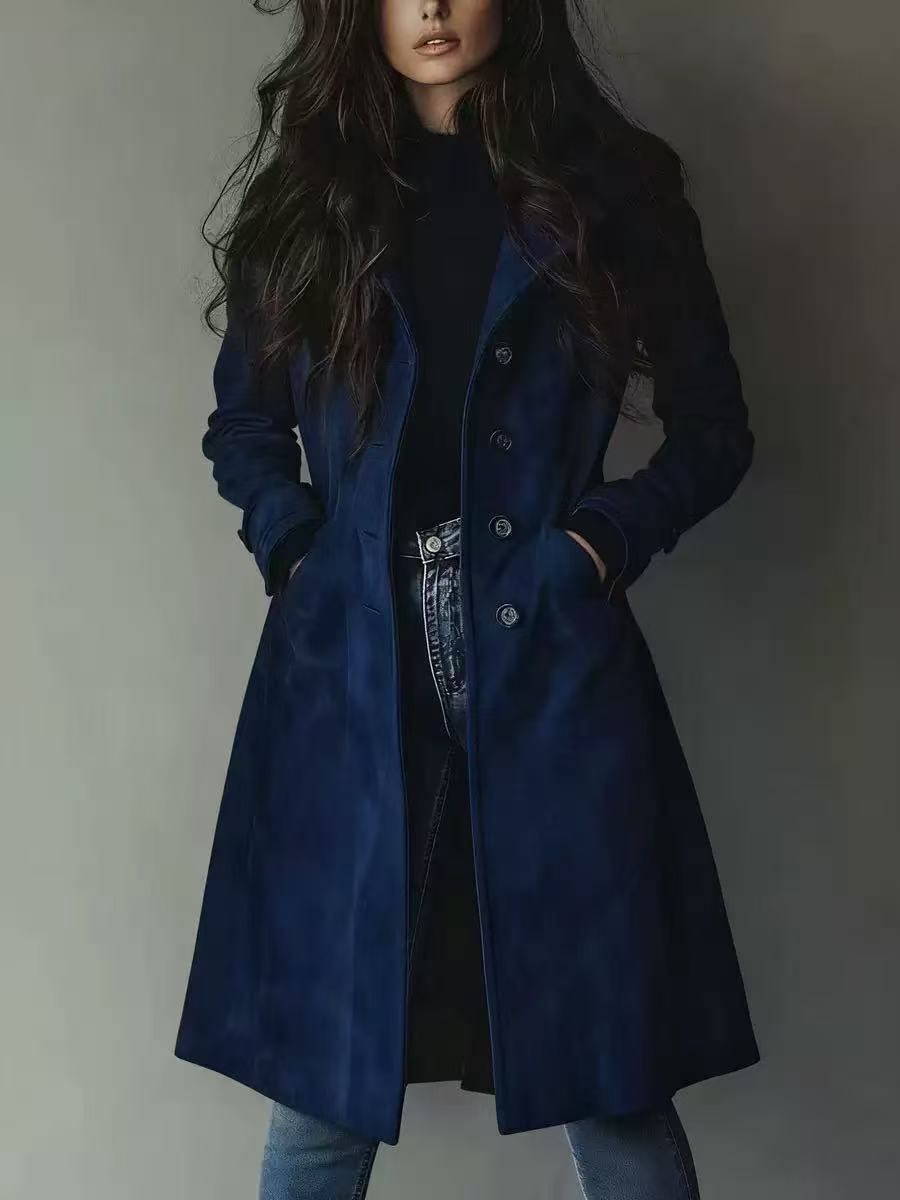H3116 Leather trench coat