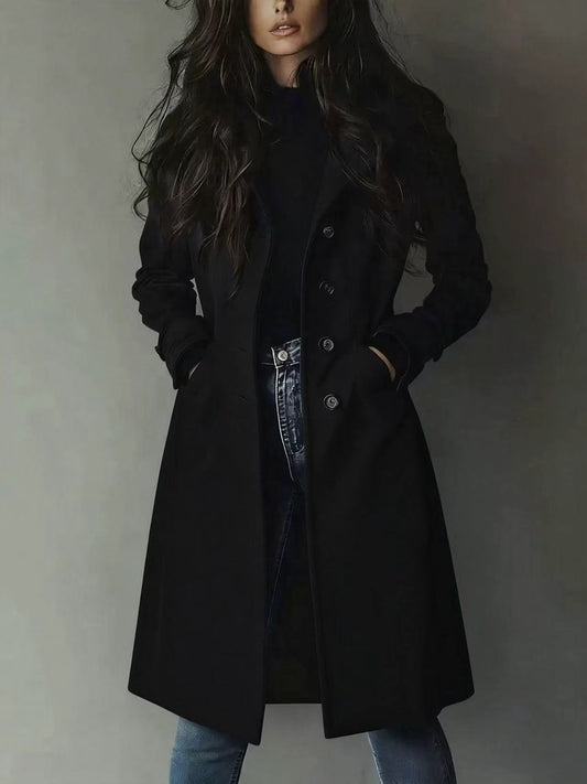 H3115 Leather trench coat