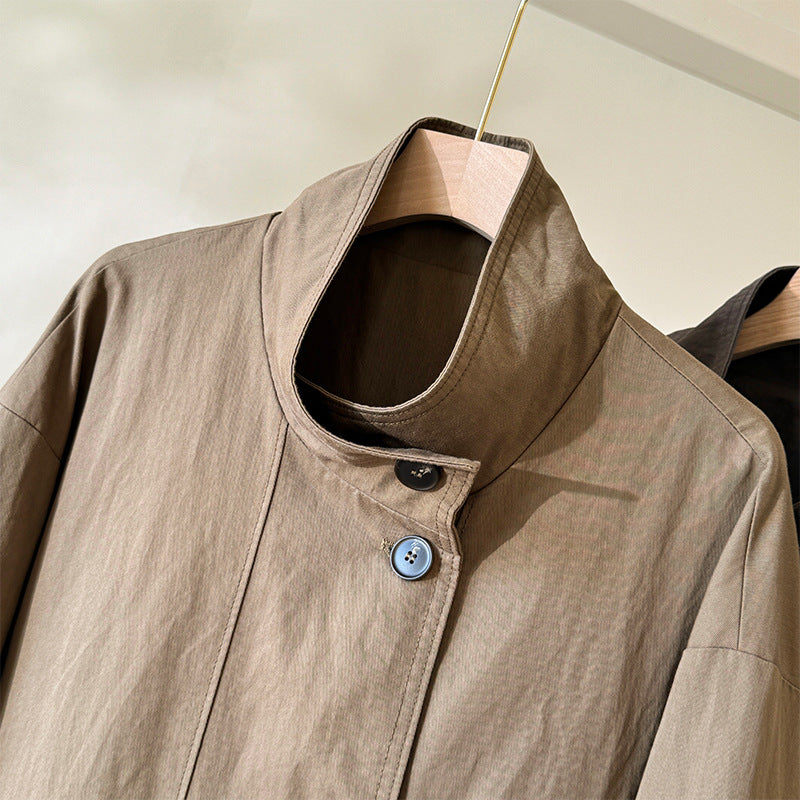H3152 Textured trench coat