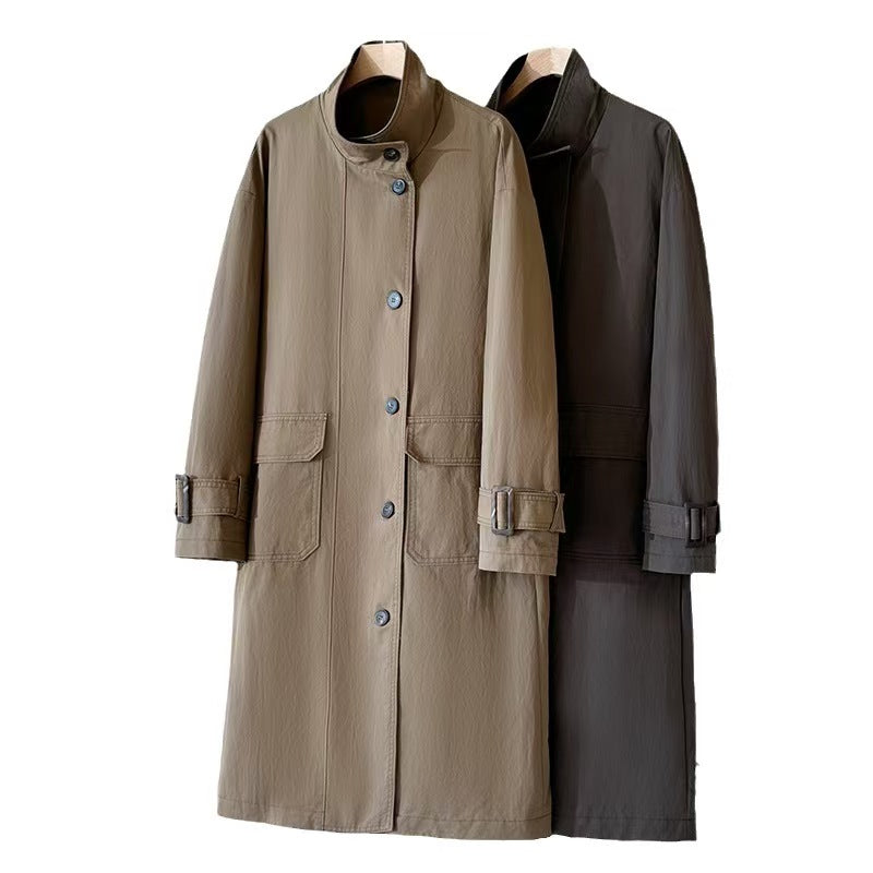H3151 Textured trench coat