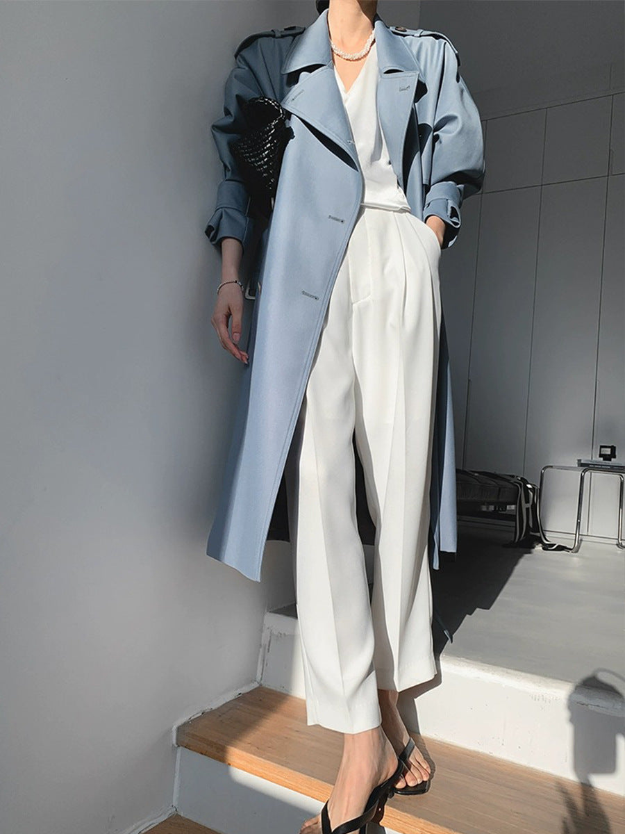 H3154 Textured trench coat