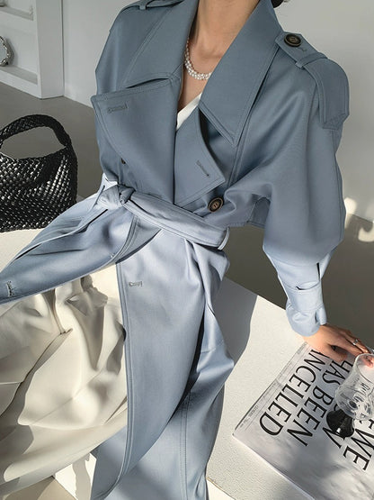 H3156 Textured trench coat