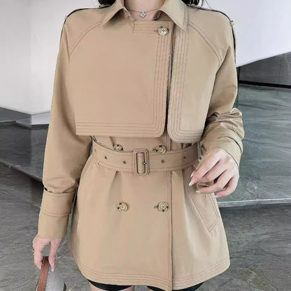 H3163 Textured trench coat