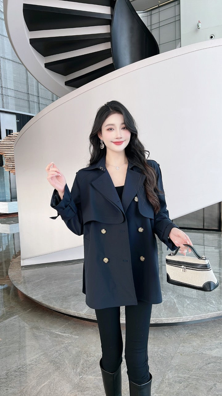 H3161 Textured trench coat