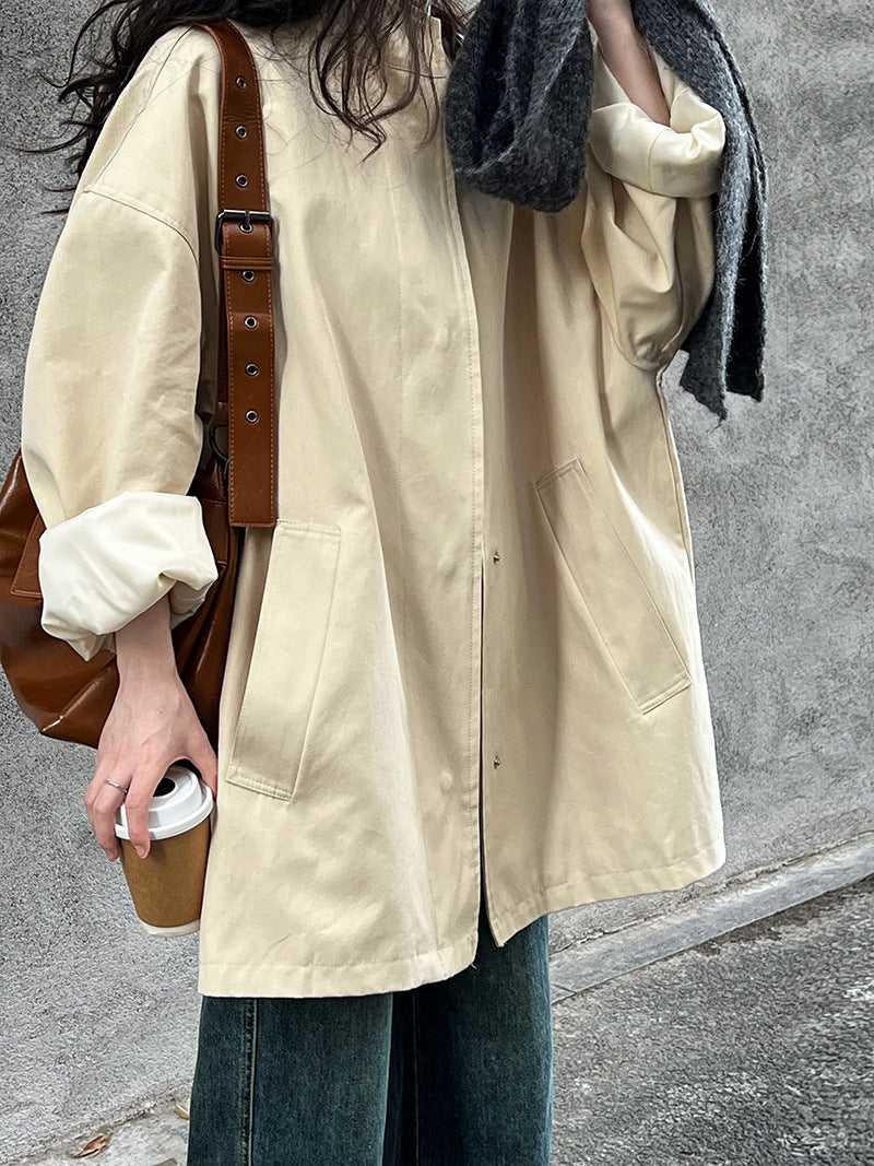 H3166 Textured trench coat