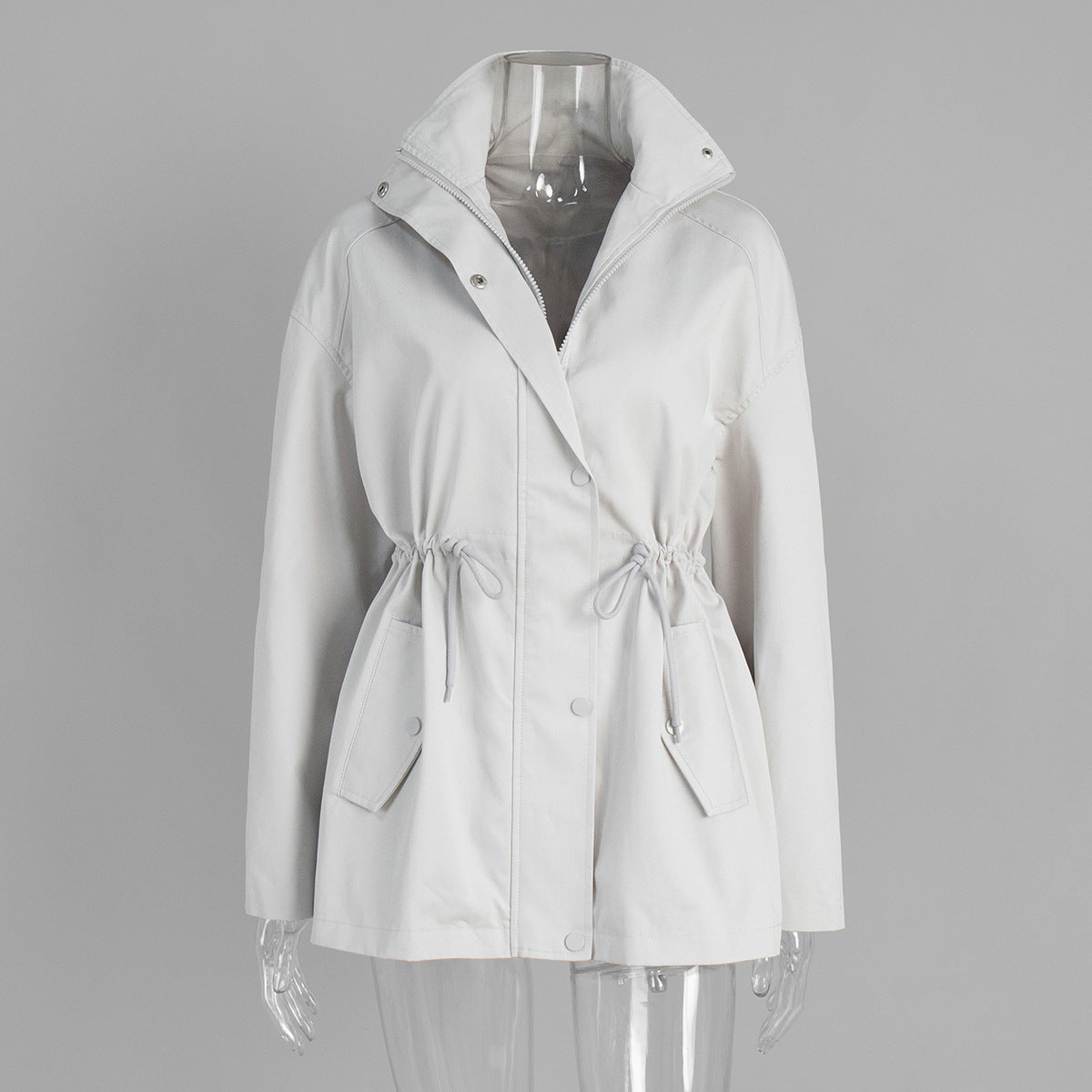 H3281 pure cotton trench coat jacket