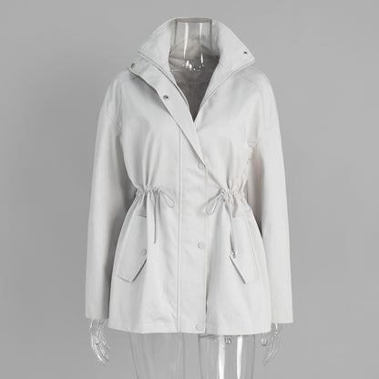 H3283 pure cotton trench coat jacket