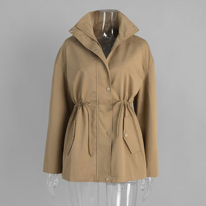 H3281 pure cotton trench coat jacket