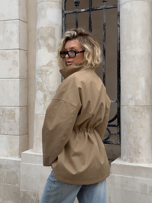 H3286 pure cotton trench coat jacket