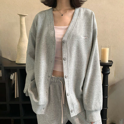 H3297 Loose-fitting sweatshirt jacket