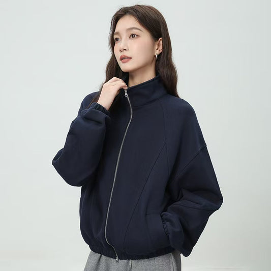 H3299 Loose-fitting sweatshirt jacket