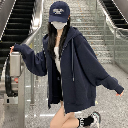 H3300 Loose-fitting sweatshirt jacket