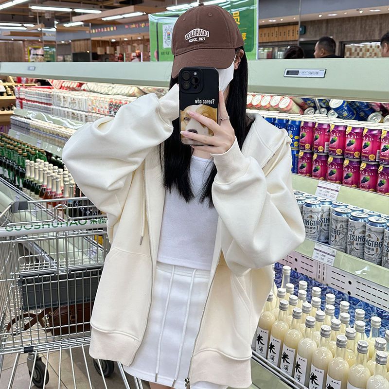 H3300 Loose-fitting sweatshirt jacket