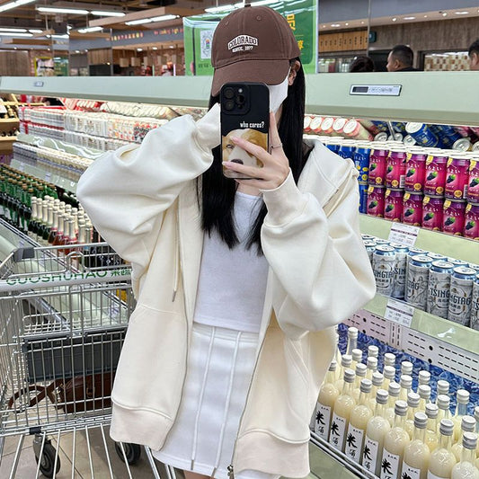 H3300 Loose-fitting sweatshirt jacket