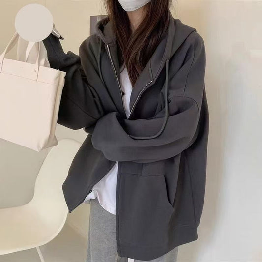 H3302 Loose-fitting sweatshirt jacket