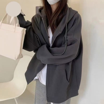 H3303 Loose-fitting sweatshirt jacket
