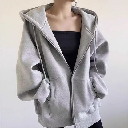 H3310 Loose-fitting sweatshirt jacket