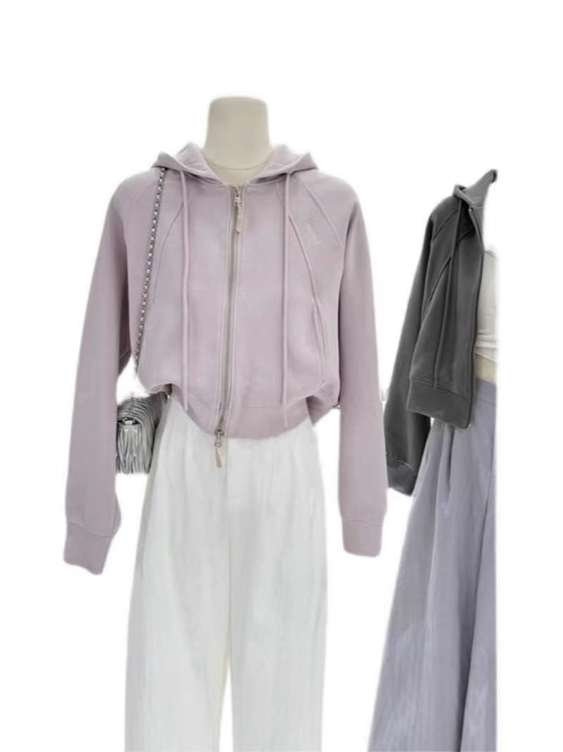 H3310 Loose-fitting sweatshirt jacket