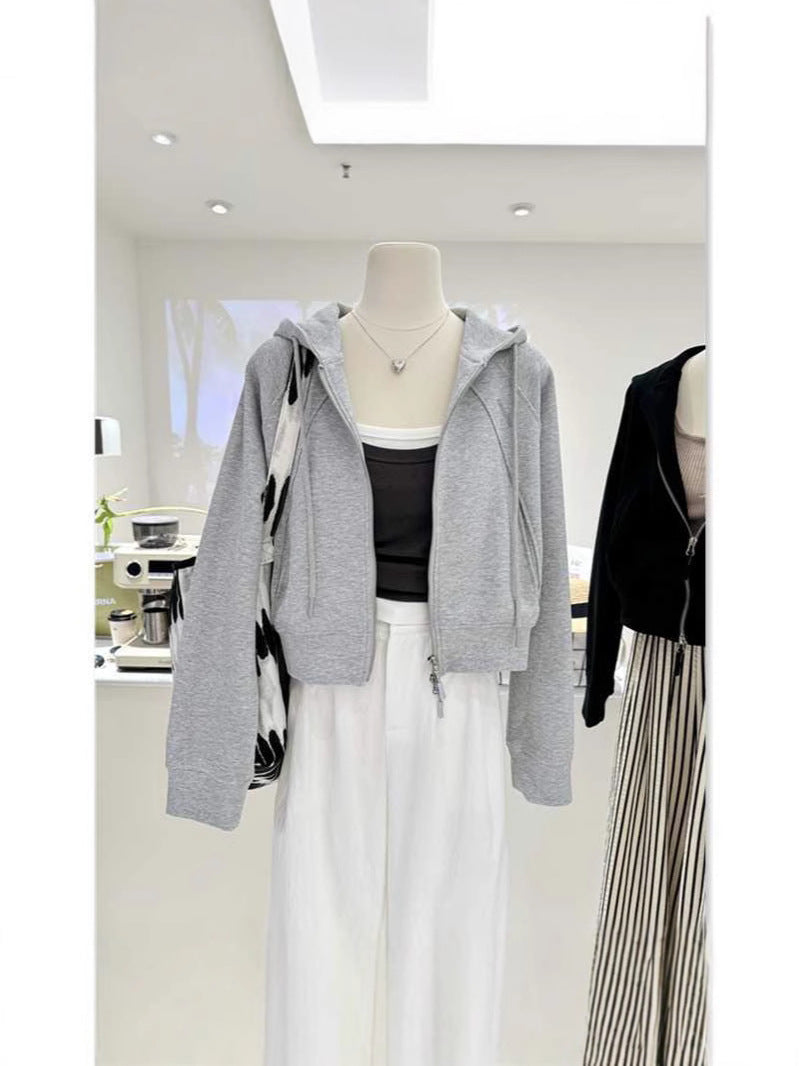 H3311 Loose-fitting sweatshirt jacket