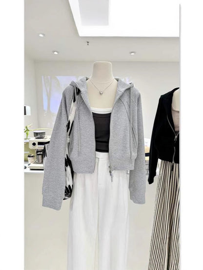 H3312 Loose-fitting sweatshirt jacket