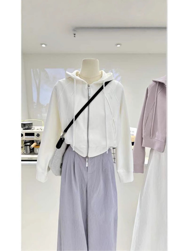 H3307 Loose-fitting sweatshirt jacket
