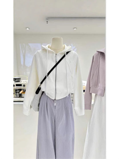 H3308 Loose-fitting sweatshirt jacket