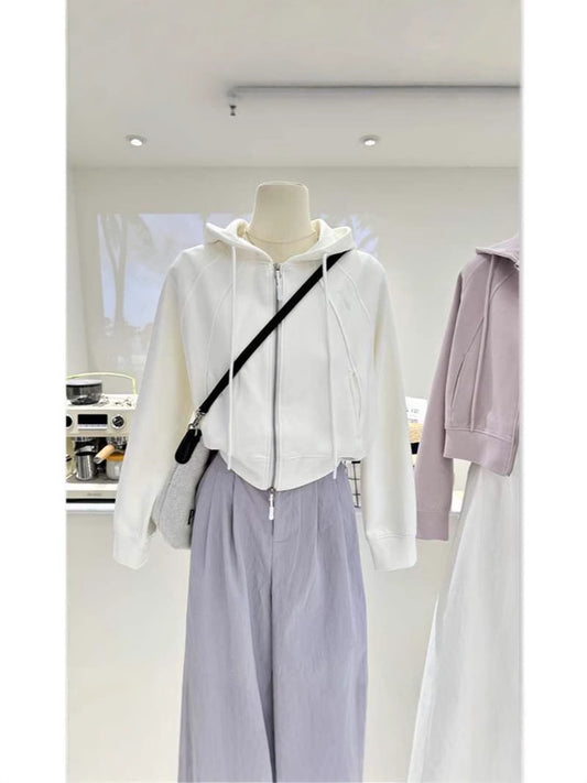 H3308 Loose-fitting sweatshirt jacket