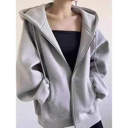 H3360 Loose-fitting sweatshirt jacket
