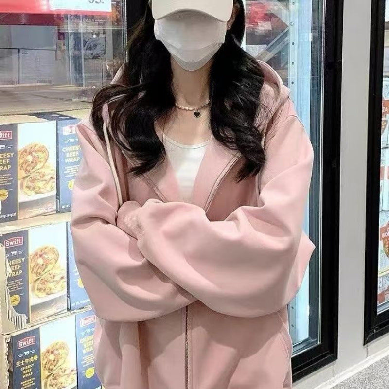 H3361 Loose-fitting sweatshirt jacket