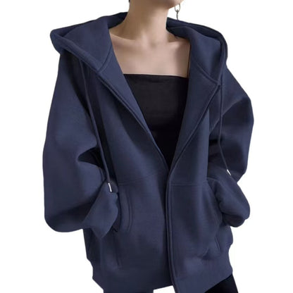 H3362 Loose-fitting sweatshirt jacket