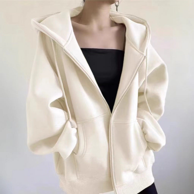 H3366 Loose-fitting sweatshirt jacket