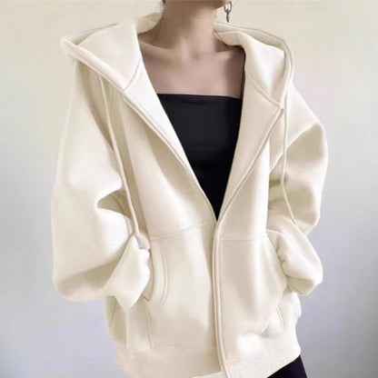 H3366 Loose-fitting sweatshirt jacket