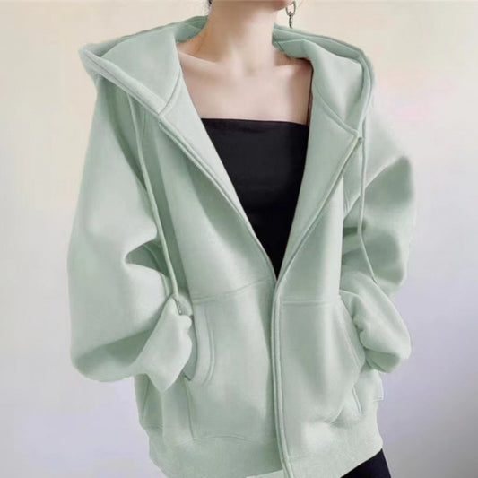 H3366 Loose-fitting sweatshirt jacket