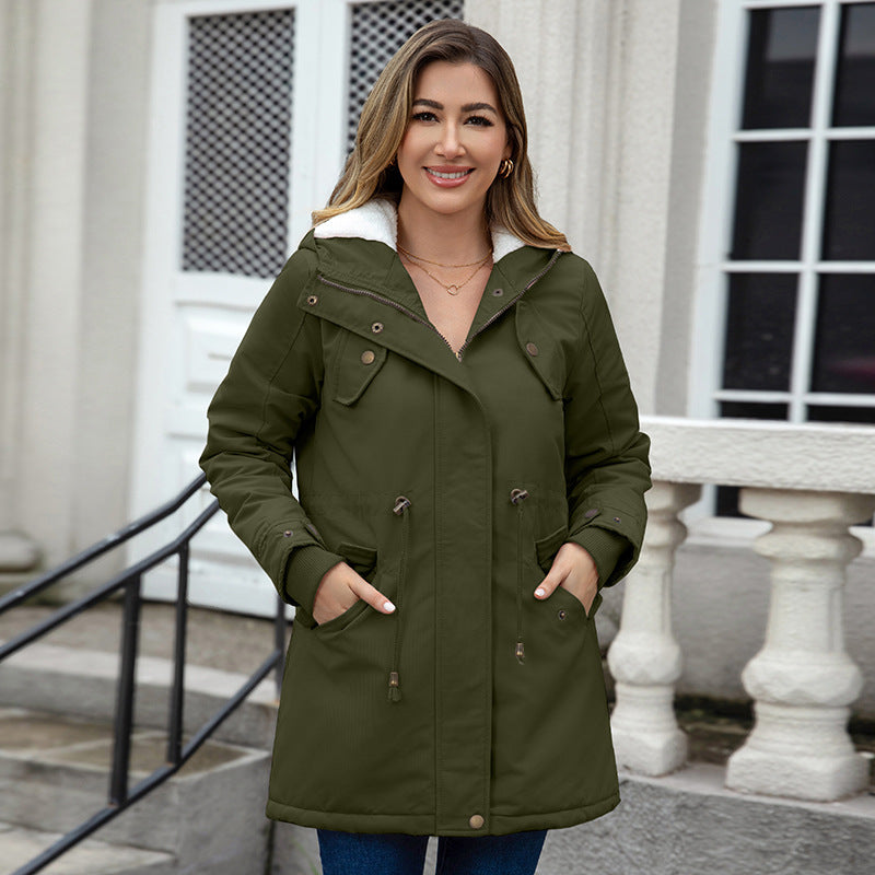 H3335 Warm cotton-padded coat