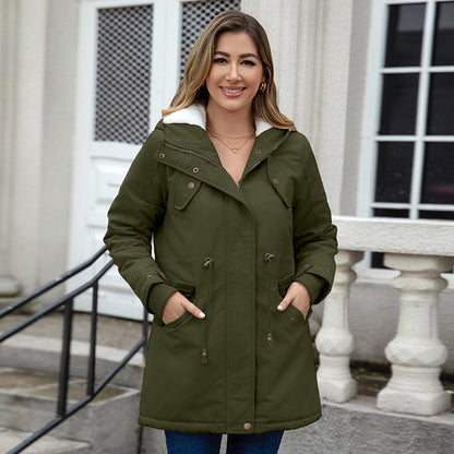 H3335 Warm cotton-padded coat