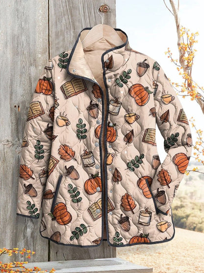 H3350 Warm cotton-padded coat