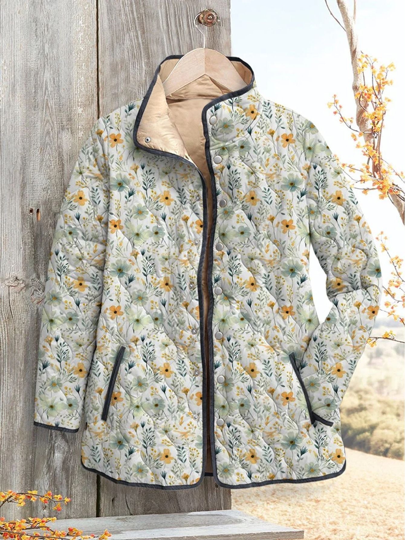 H3351 Warm cotton-padded coat